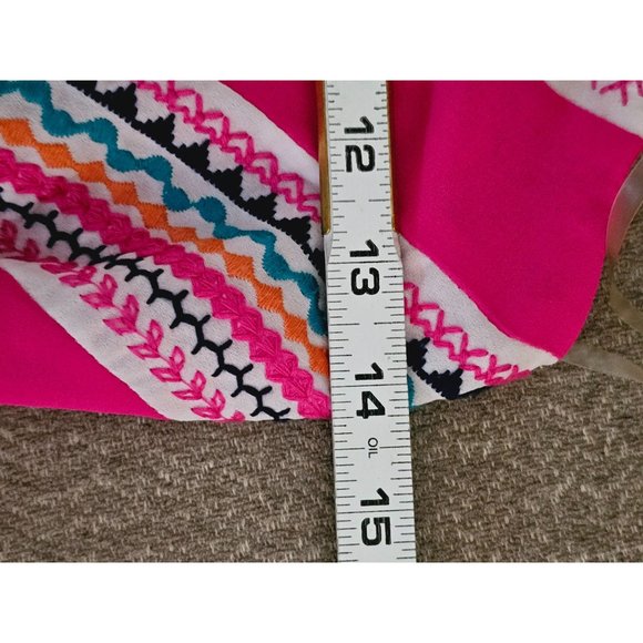 My Michelle Strapless Maxi Dress size XS Embroidered Hot Pink - Picture 9 of 9